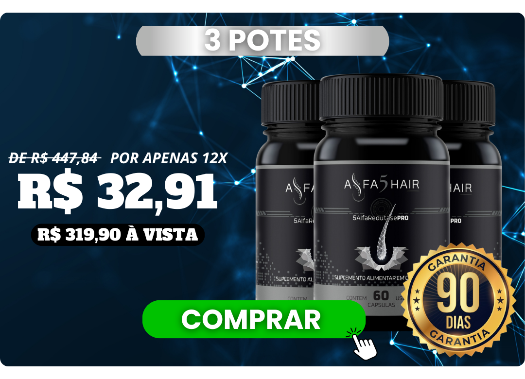 Kit 3 Potes ALFA5HAIR - Tratamento Inicial